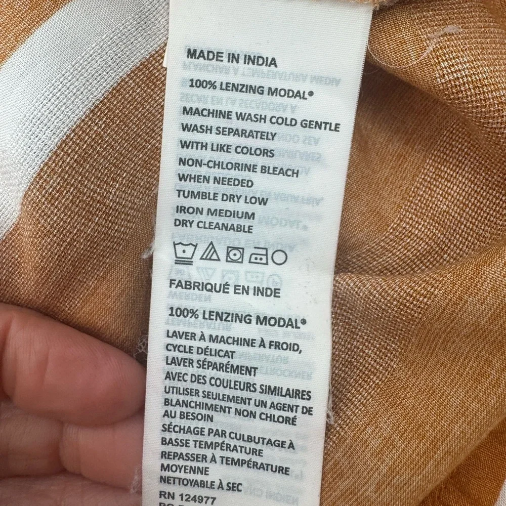 Prana Parisol Midi Dress Peach Canopy Halter Lightweight Modal Pockets Size XL - Picture 11 of 11